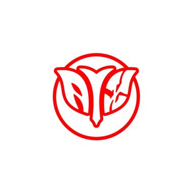 Yay ve ok harfleri, daire dekorasyonlu modern minimalist tasarım. beyaz arkaplanda izole