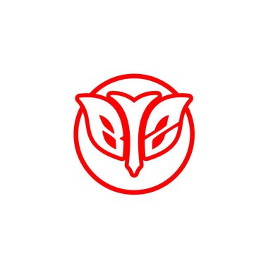 Yay ve ok harfleri, daire dekorasyonlu modern minimalist tasarım. beyaz arkaplanda izole