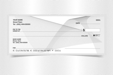Metin ve vektör için dalga hattı arkaplan boşluğu olan boş kontrol 