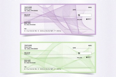 Metin ve vektör için dalga hattı arkaplan boşluğu olan boş kontrol 