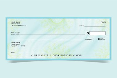 Finans ve Ödeme Belgesi Vektörü Boş Kontrol Şablonu