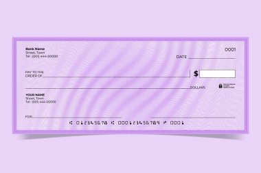 Sahte Guilloche Şablonu ile Yazdırılabilir Banka Çekleri