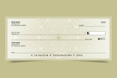 Guilloche Banka Şablonu Düzenlenebilir Vektör Tasarımı