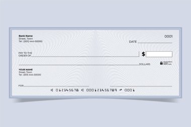 Zarif Mali Belge Şablonu Boş Çek Düzeni