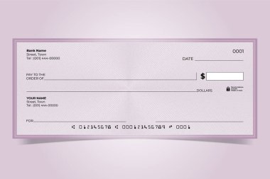 Sahte Guilloche Şablonu ile Yazdırılabilir Banka Çekleri