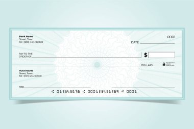 MICR Satır Vektörü EPS ile Boş Denetim Biçimi