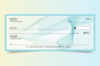 Mavi Guilloche Vektörüyle Yazdırılabilir Denetim Düzeni