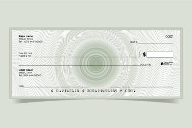 Guilloche Hat Deseni ile Güvenlik Bankası Kontrol Vektörü