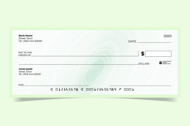 Güvenlik Arkaplan Vektörlü Modern Banka ÇekiName