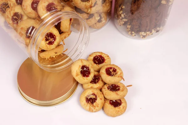 Cookies Latar Belakang Putih — Stok Foto