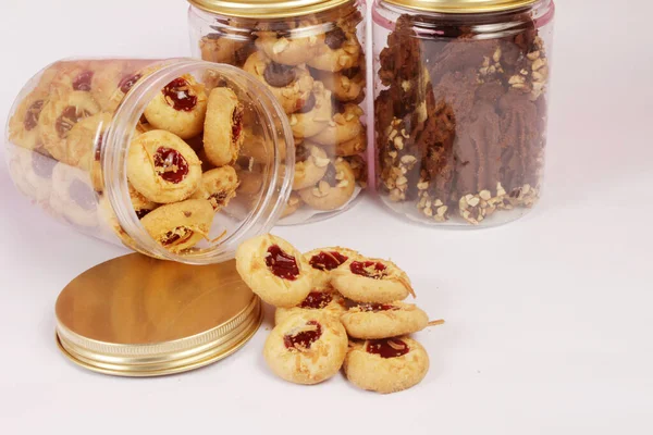 Cookies Latar Belakang Putih — Stok Foto