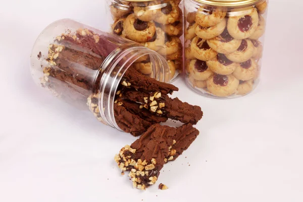 Galletas Sobre Fondo Blanco — Foto de Stock