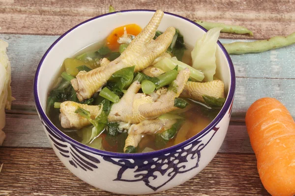Bowl Chicken Soup — Stock Photo, Image