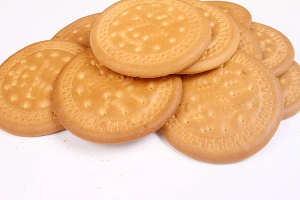 Perto Biscoitos Com Nata — Fotografia de Stock