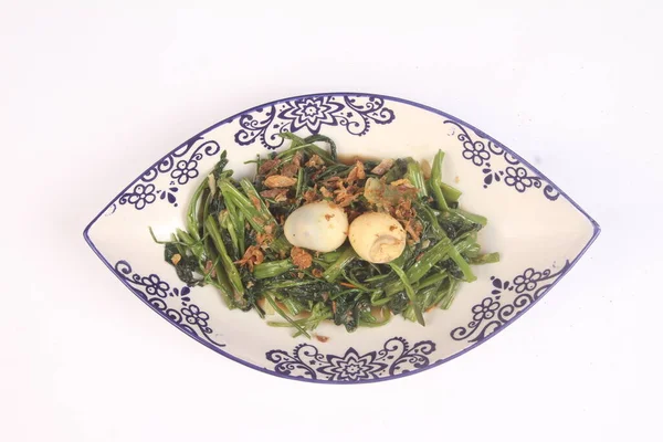 Plate Stir Fried Kale — Stock Photo, Image