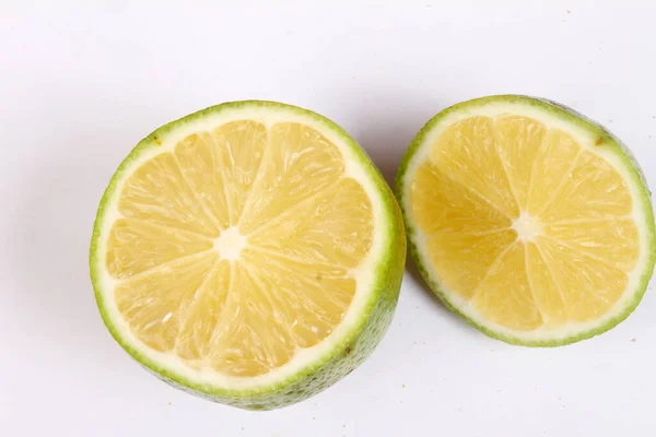 Ломтики Свежего Лимона Заднем Плане — стоковое фото