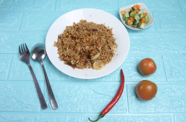 Plate Fried Rice — Stock Photo, Image