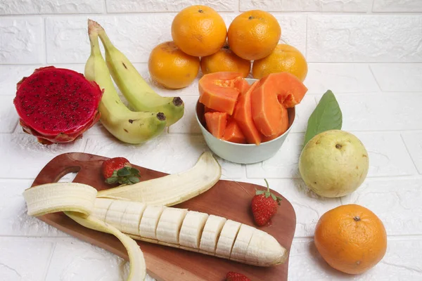 Tropical Fruits Table — Stock Photo, Image
