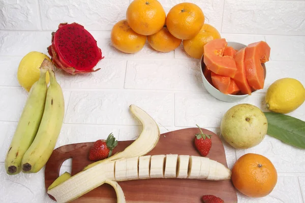 Tropical Fruits Table — Stock Photo, Image
