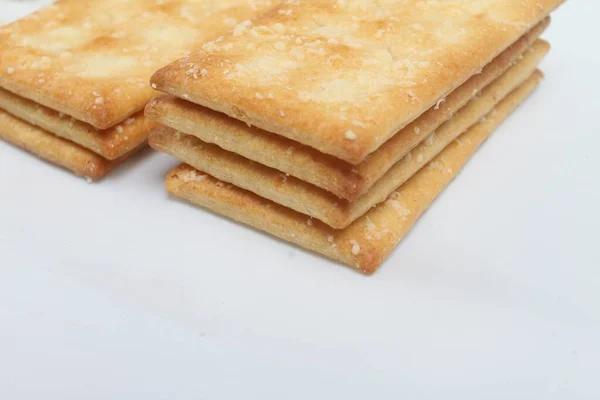 Kex Crackers Isolerad Vit Bakgrund — Stockfoto