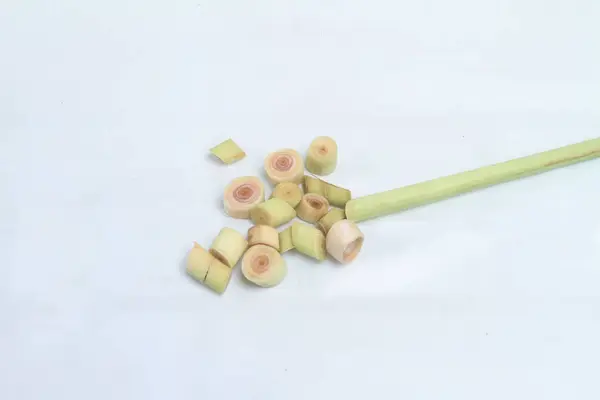 白色背景下的柠檬草分离物 — 图库照片