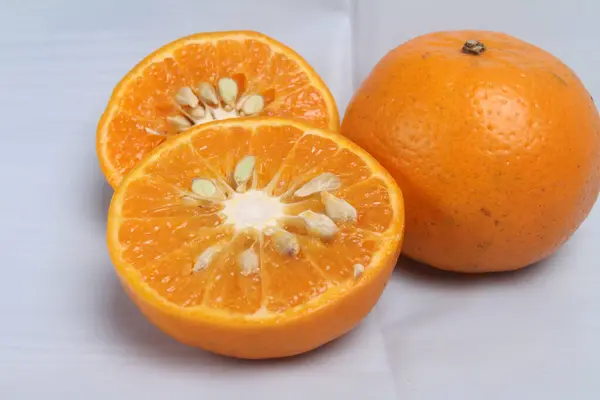 slice orange isolated on white background