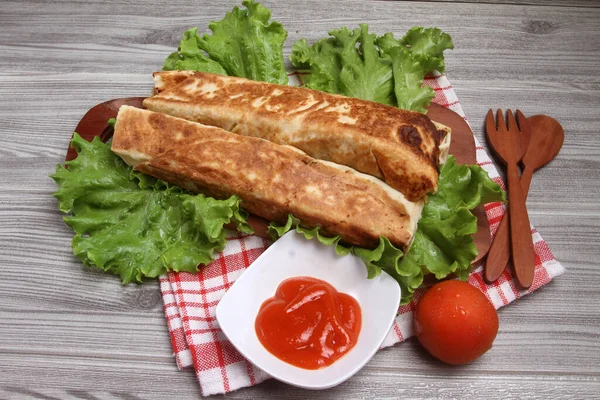 Finom Török Kebab Zöldségekkel — Stock Fotó