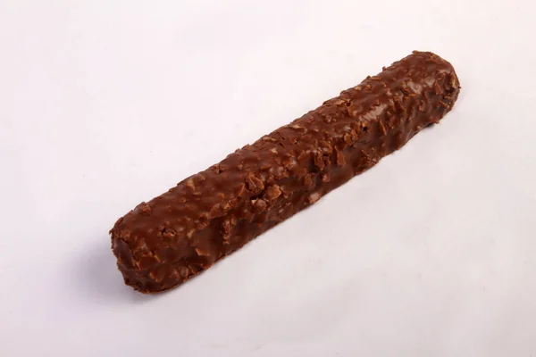 Choklad Med Grädde Isolerad Vit Bakgrund — Stockfoto