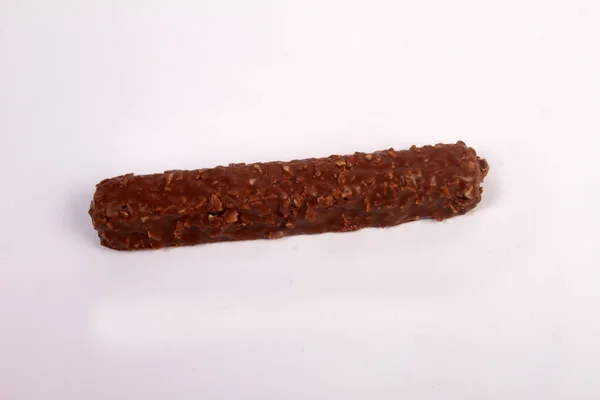 白色背景的巧克力饼干 — 图库照片