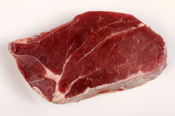 Carne Bovino Isolado Fundo Branco — Fotografia de Stock
