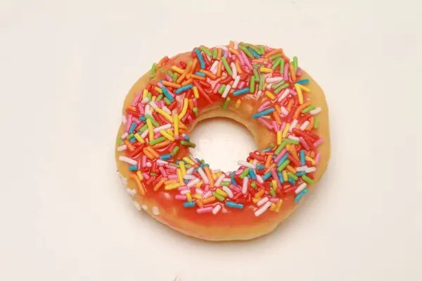 Bunte Donut Mit Streusel — Stockfoto