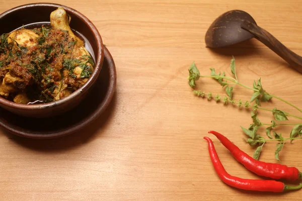 鸡肉配咖哩 印度菜 — 图库照片