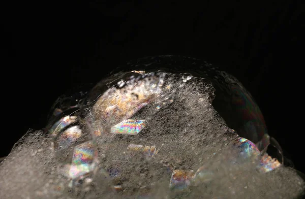 Мыльные Пузыри Черном Фоне — стоковое фото