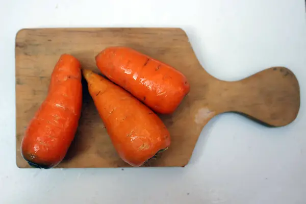 fresh carrot on white background.