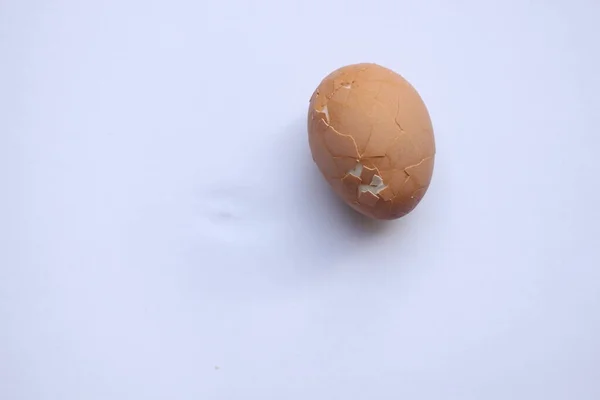 Розбите Яйце Білому Тлі — стокове фото