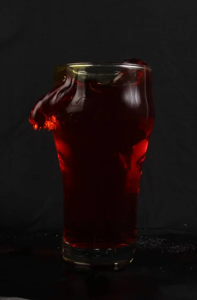 Rode Wijn Glas — Stockfoto