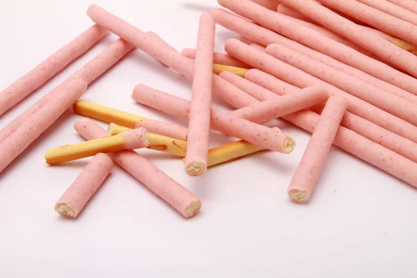 ピンクの鉛筆を閉じる — ストック写真