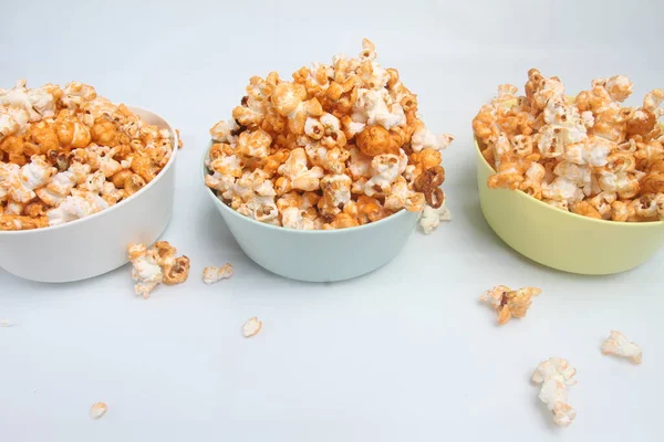 Popcorn Een Kom — Stockfoto