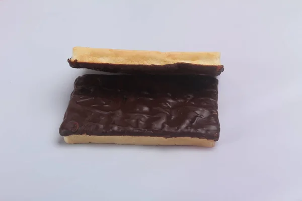 Keks Und Cracker Isolieren Sich Auf Weißem Hintergrund — Stockfoto