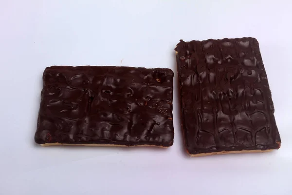 Kekse Mit Schokolade — Stockfoto