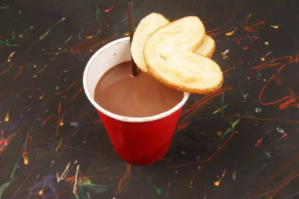 热巧克力加棉花糖 — 图库照片