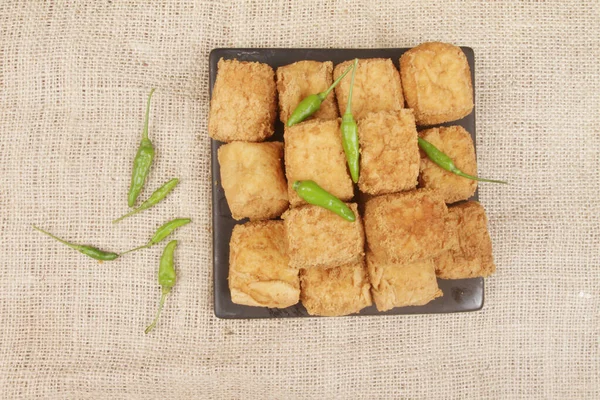 Tofu Frito Plato —  Fotos de Stock