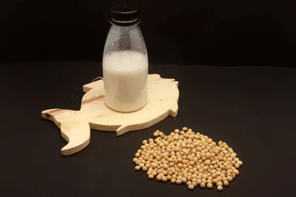 a bottle of soybean milk