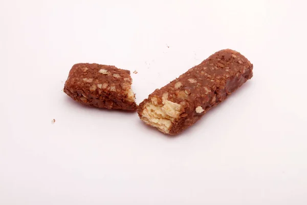 Biscoitos Chocolate Com Avelãs Amêndoas Placa Branca — Fotografia de Stock