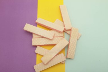 Lezzetli wafer bisküvileri. 