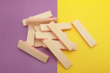 Lezzetli wafer bisküvileri. 