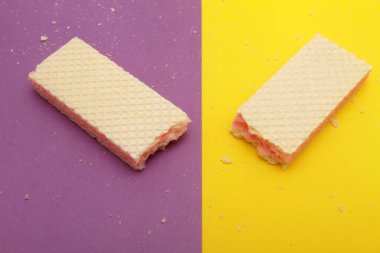 Lezzetli wafer bisküvileri. 