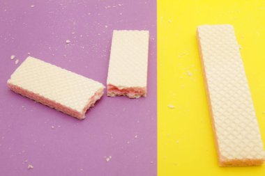 Lezzetli wafer bisküvileri. 