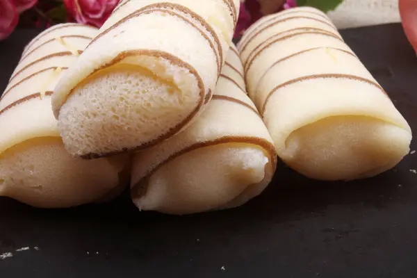 Gâteau Dadar Gulung Est Une Collation Traditionnelle Indonesia — Photo