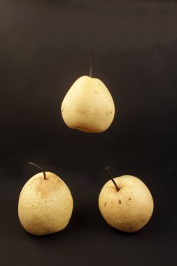 kopyalama alanı ile siyah armut taze organik armut